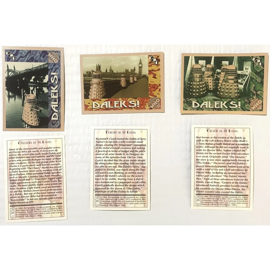 Rare 1990s Doctor Who Dalek Trading Cards for Collectors
