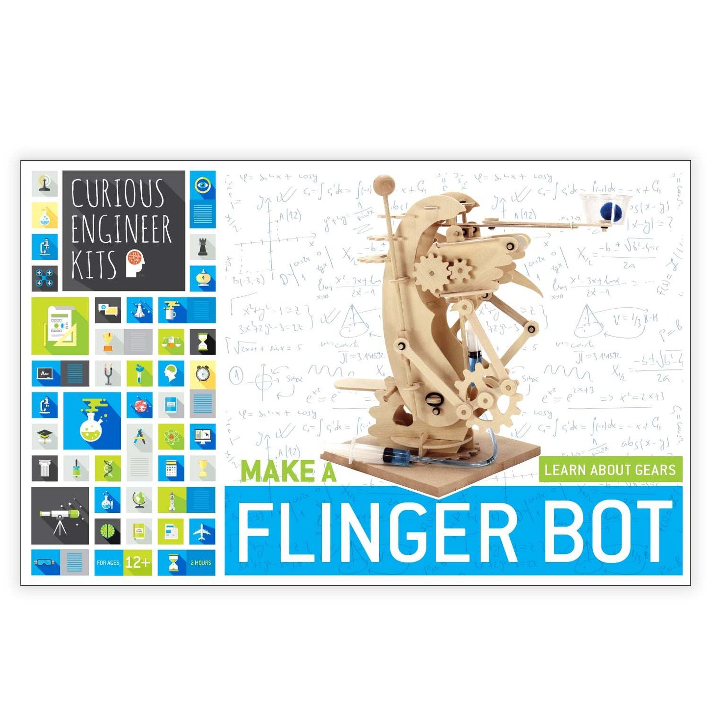 Make a Flinger Bot Kit | Facts & easy instructions included | Curious Engineer Kit