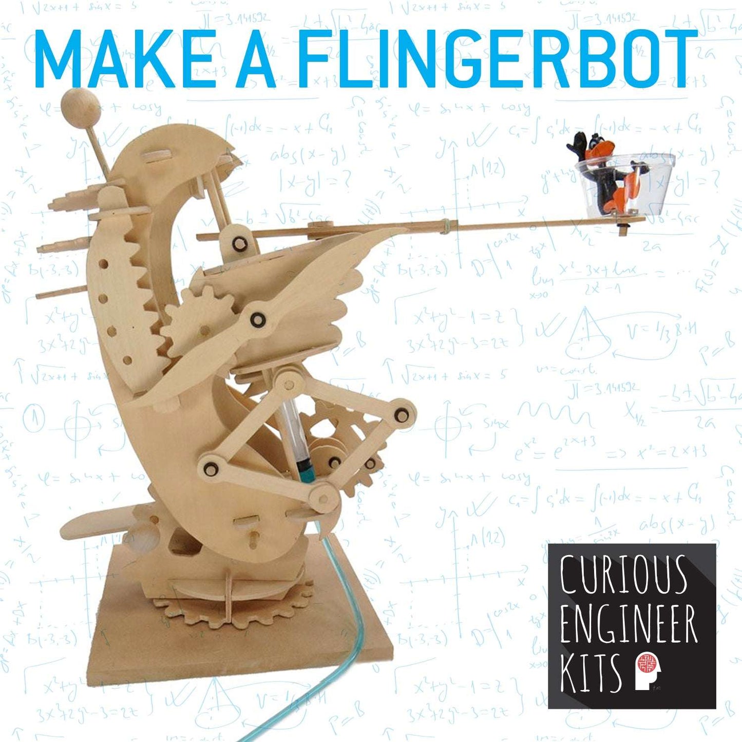Make a Flinger Bot Kit | Facts & easy instructions included | Curious Engineer Kit