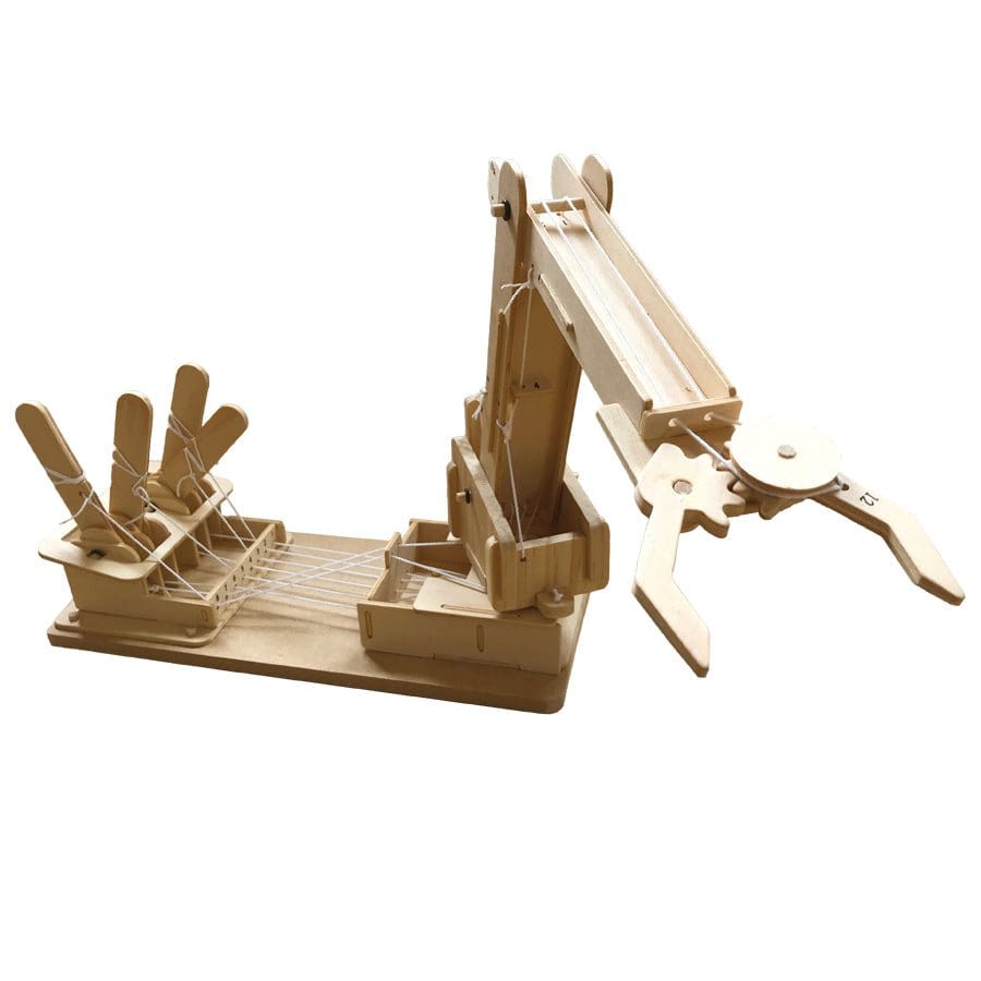 Make a Grabber Bot Kit | 3d wooden model | Facts & easy instructions included | Curious Engineer Kit