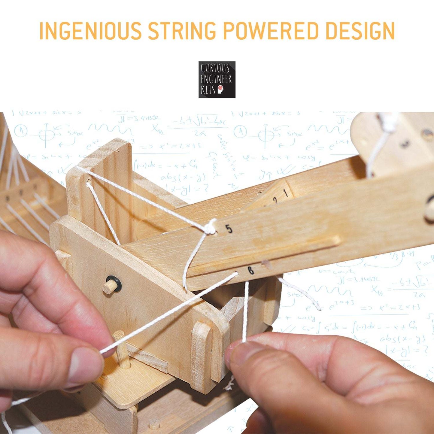 Make a Grabber Bot Kit | 3d wooden model | Facts & easy instructions included | Curious Engineer Kit