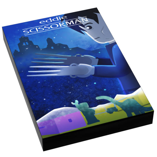 Eddie Scissorman Movie Cover (2x3 Tile) made using LEGO part