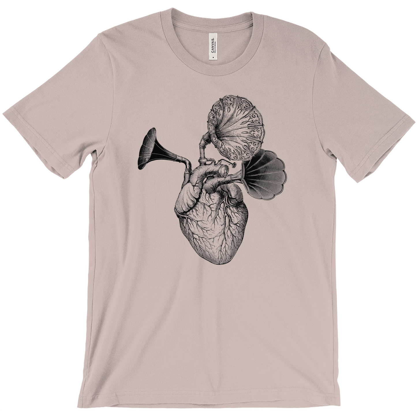 Music Comes from the Heart - Steampunk Anatomy Tee