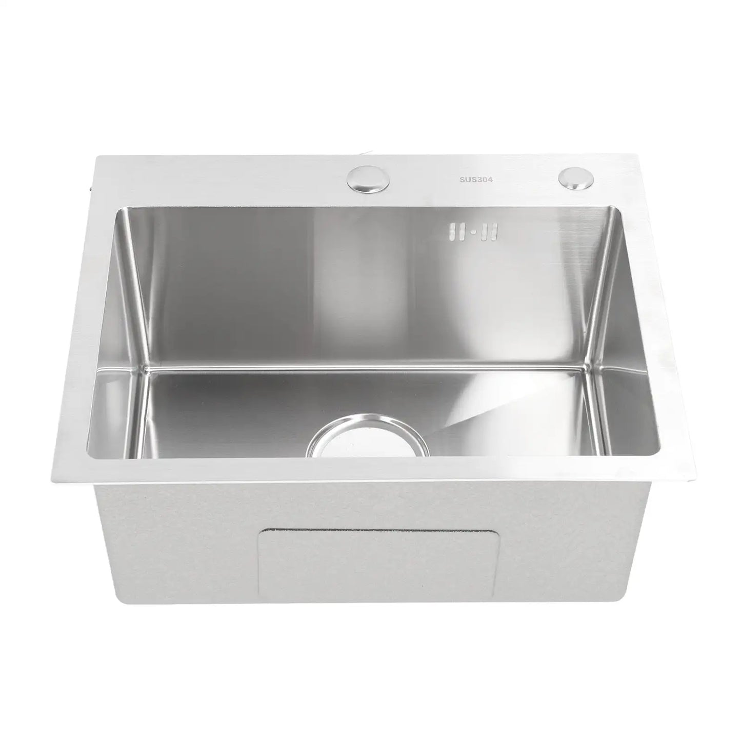 Single Basin Sink Set with Drainer, Stainless Steel Vegetable Washing Sink and Hose