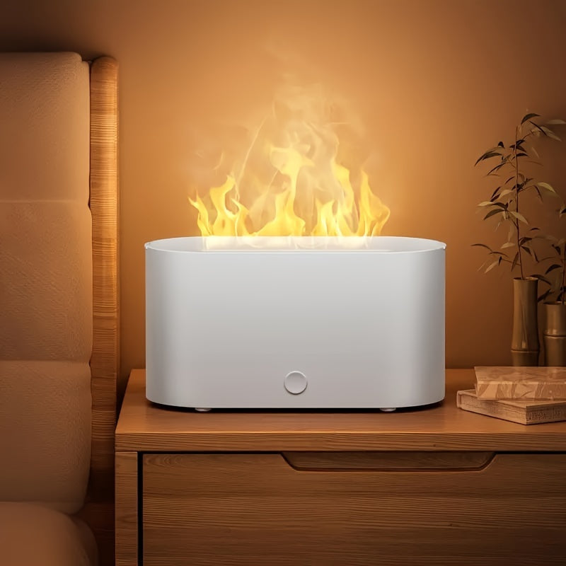 Simulated Flame Humidifier – USB-Powered Aromatherapy Diffuser with Smoky Flame Effect, Perfect for Home, Office & Nighttime Relaxation - Premium Humidifier from Lizard Vigilante - Just $21.08! Shop now at Lizard Vigilante