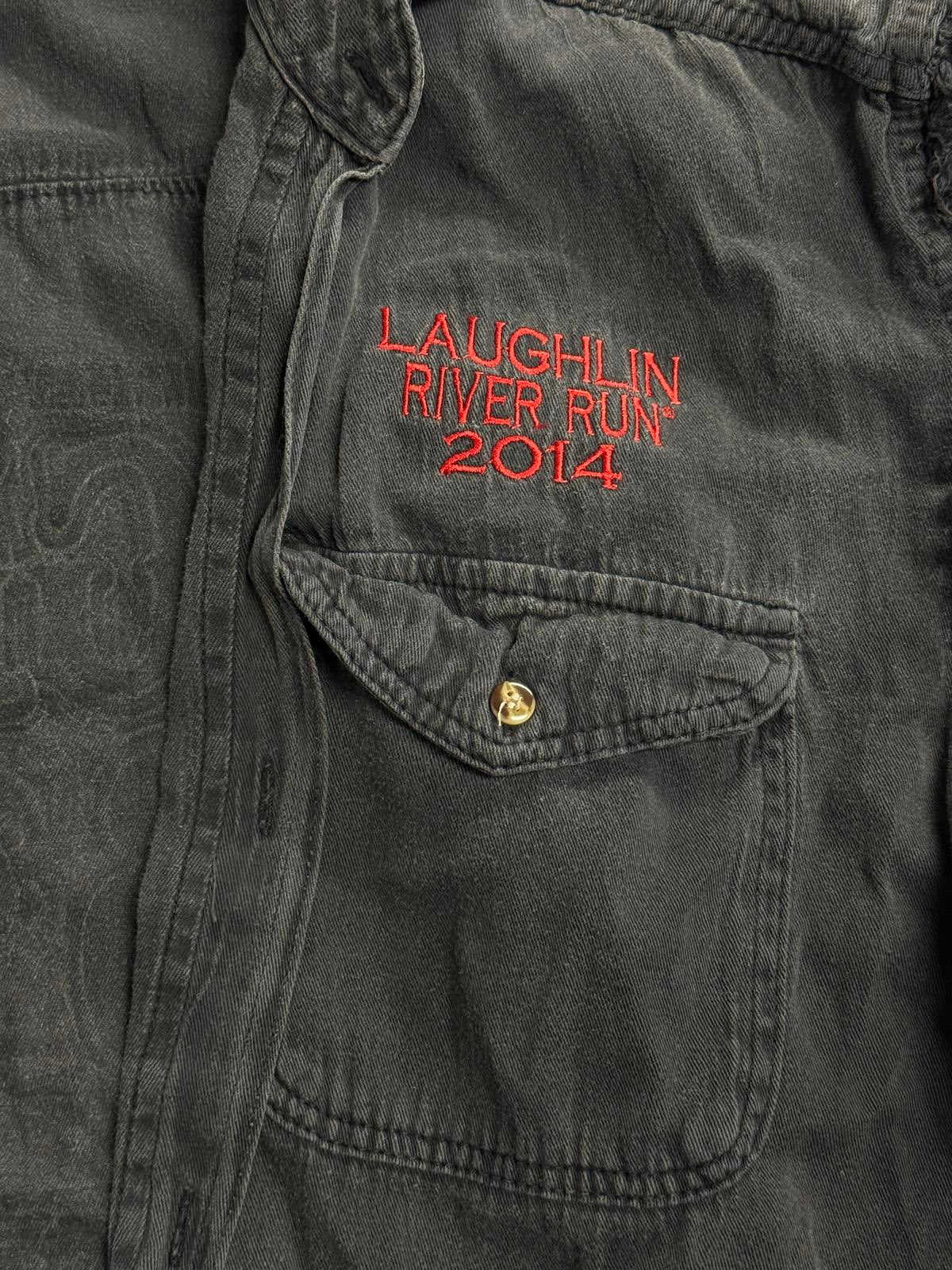 Biker Laughlin River Run Cut Off Vest 2014 Faded 2XL