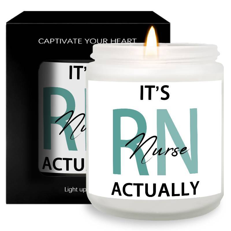 1pc Lavender Scented Candle 5.3oz Soybean Wax Best Nurse Ever Gifts Idea for Women Men RN Friend Nursing Supervisor Bestie Guy Cowoker Him Her on Practitioner School Nurse Graduation Thank You Appreciation Birthday Christmas