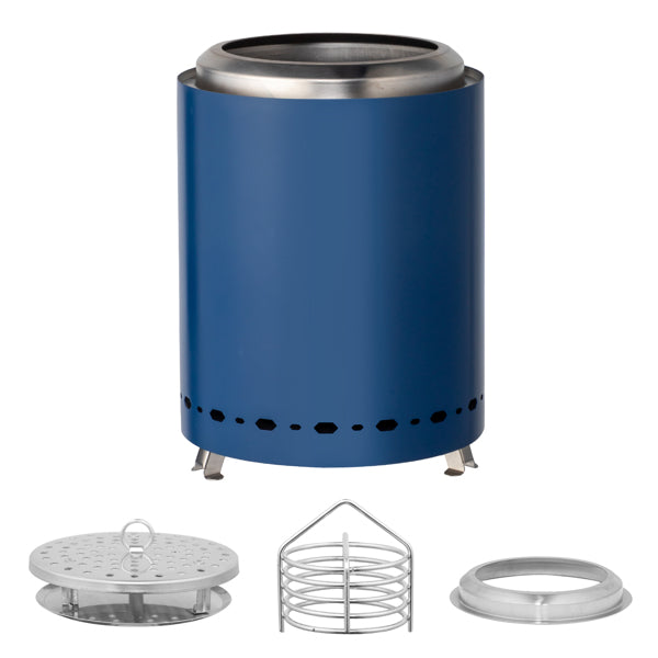 Portable Smokeless Fire Pit – 7.1" Blue Stainless Steel Outdoor Fire Pit for Camping & Patio - Premium fire pit from Lizard Vigilante - Just $72.99! Shop now at Lizard Vigilante