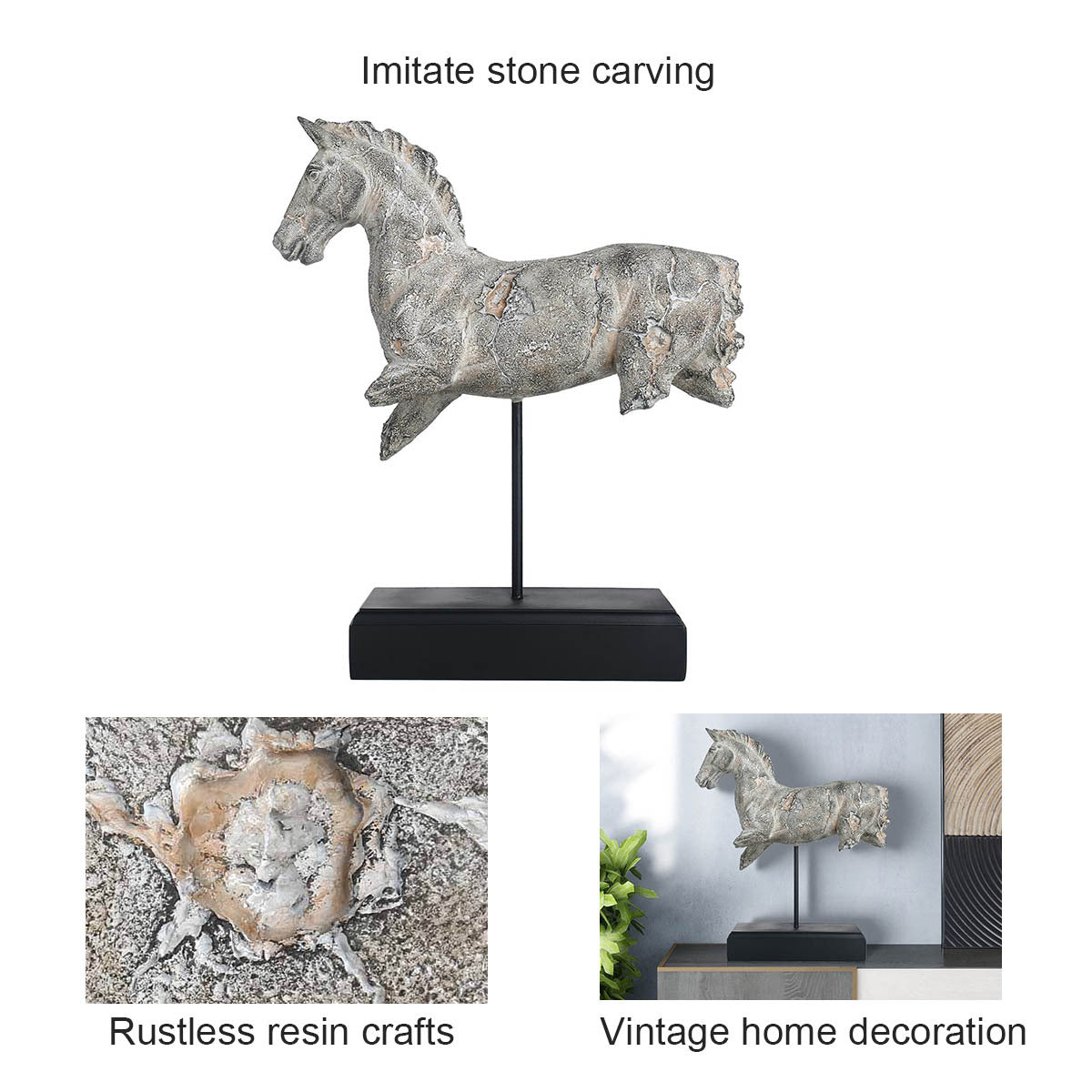 Living Room Entrance Office Horse Sculpture