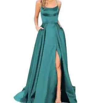 Solid Color Long Slimming And Shoulder Hollow Girlfriends Fashion Bridesmaid Party Dress