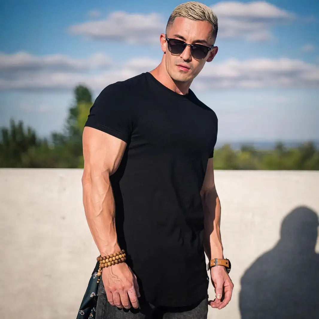 Men's Casual Short-sleeved Sports Fitness T-shirt