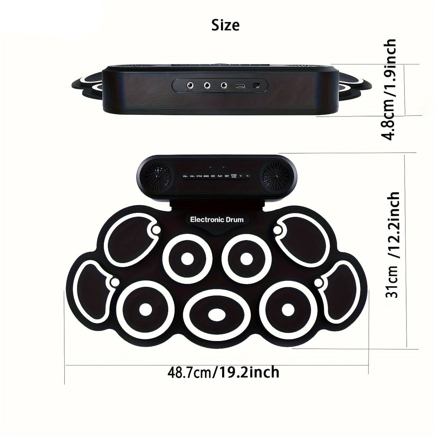 NNETM Electronic Drum Set with 9 Pads & Speakers