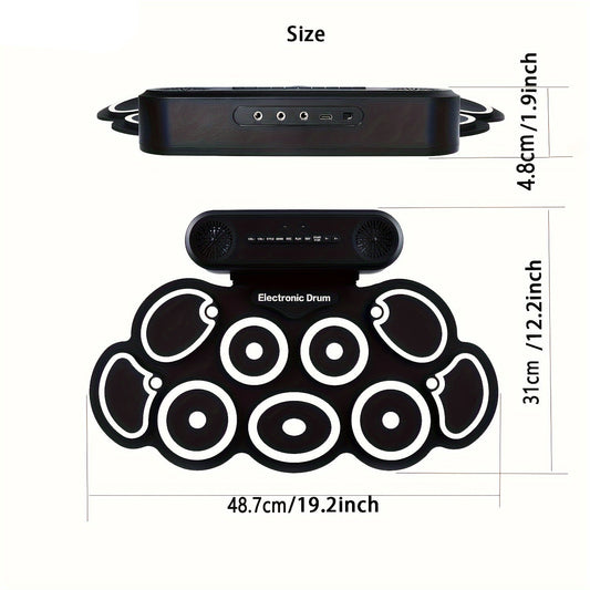 NNETM Electronic Drum Set with 9 Pads & Speakers