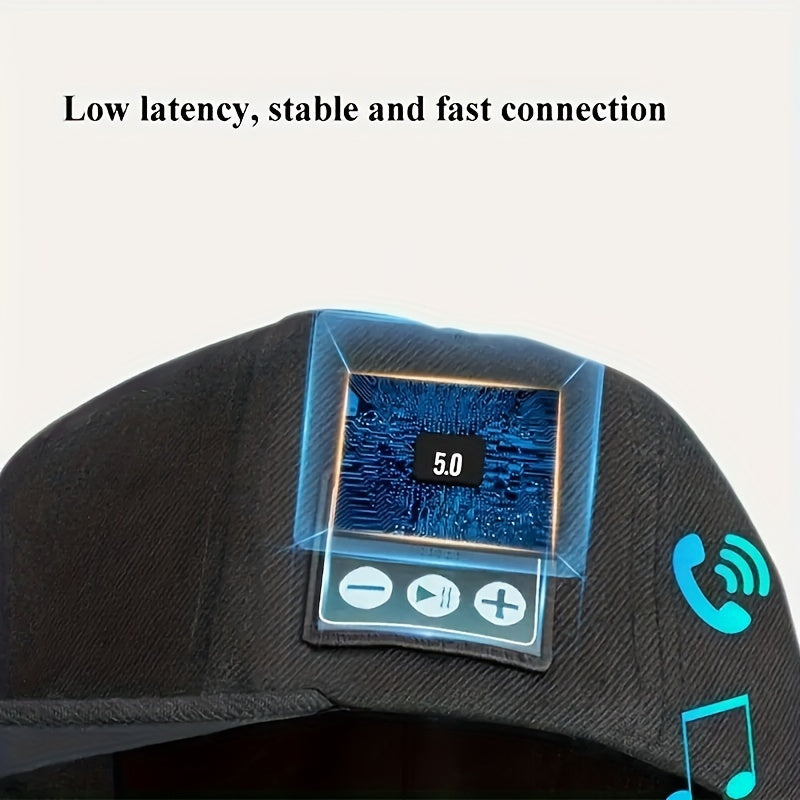 Wireless Smart Baseball Cap Machine - Hands-free Music, Built-in Speakers, Sweat Proof, Perfect For Outdoor Sports And Fitness, Perfect As A Halloween Christmas Gift - Premium  from Lizard Vigilante - Just $15.99! Shop now at Lizard Vigilante