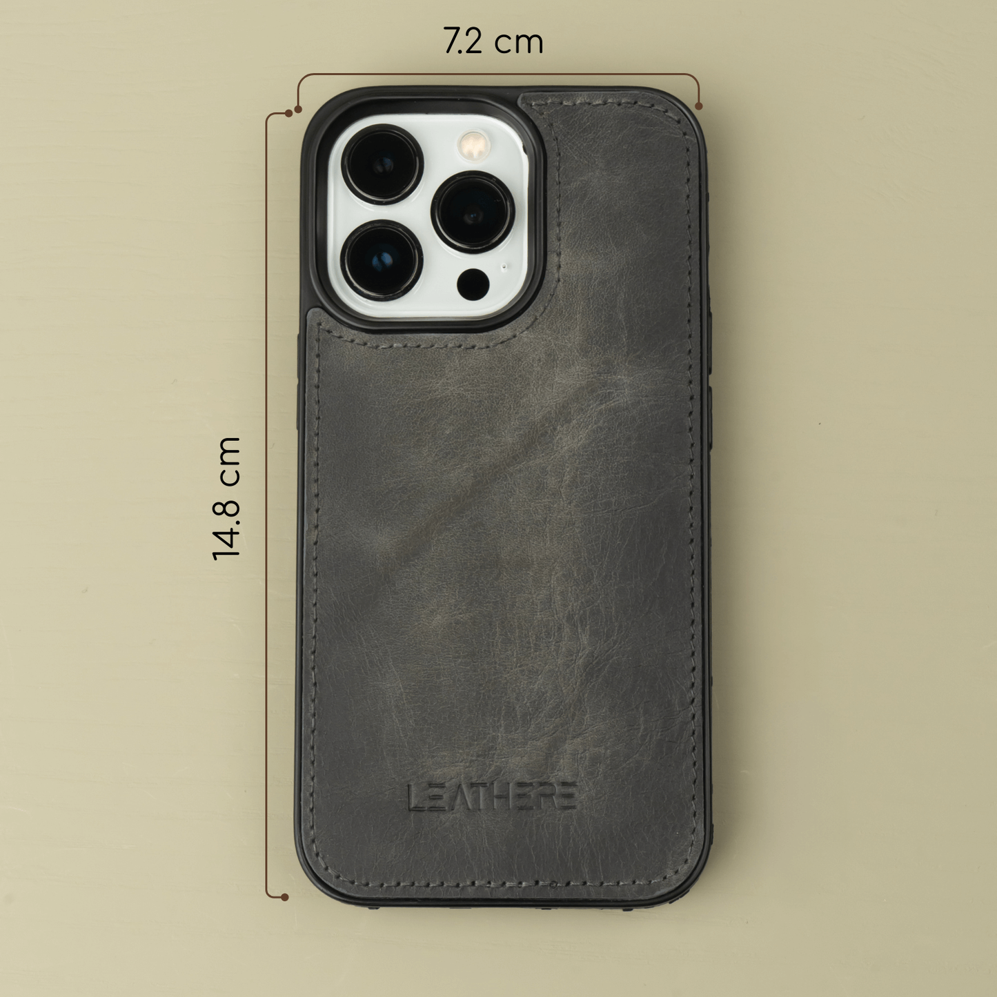 iPhone 16 Series Grey Leather Wallet Case - New York