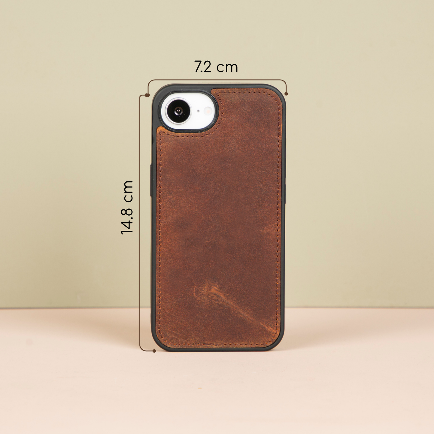 iPhone 16e Leather Wallet Case - Brown - Brooklyn