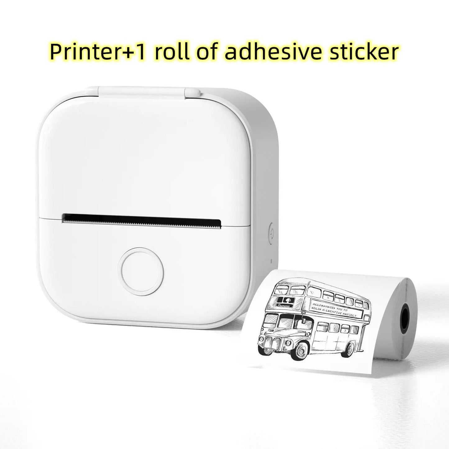 Portable Mini Printer for Students and Hobbyists, Bluetooth Thermal Label Printer