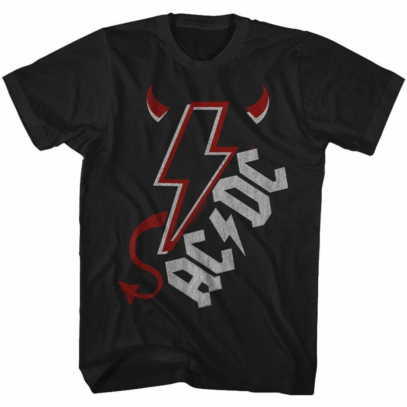 AC/DC Rock Band Geometric Letter Pattern T-Shirt – 100% Cotton Casual Tee for Men - Premium T-Shirts from Lizard Vigilante - Just $25.99! Shop now at Lizard Vigilante