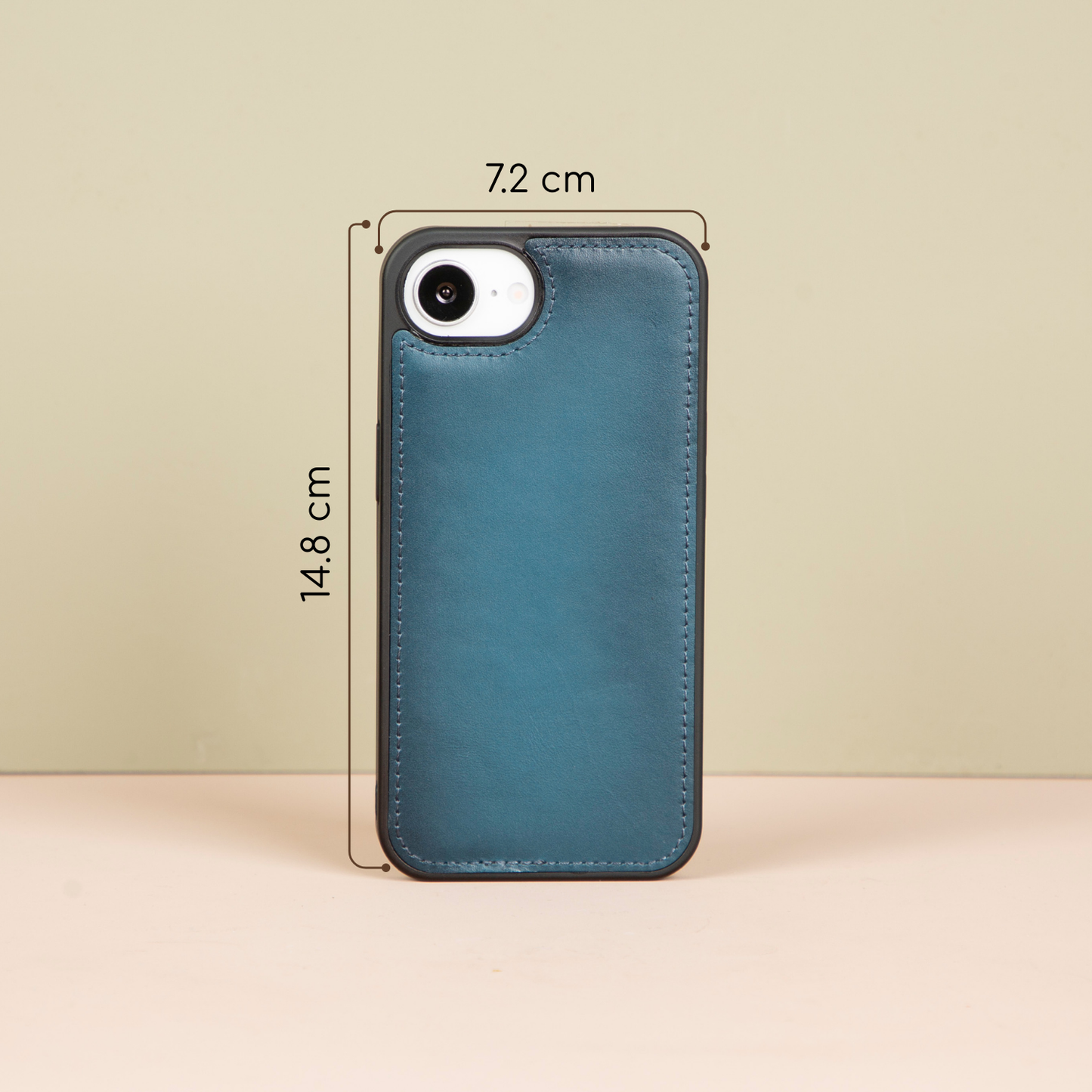 iPhone 16e Leather Wallet Case - Petrol Blue - Brooklyn