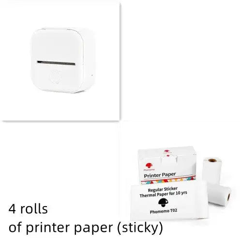 Portable Mini Printer for Students and Hobbyists, Bluetooth Thermal Label Printer