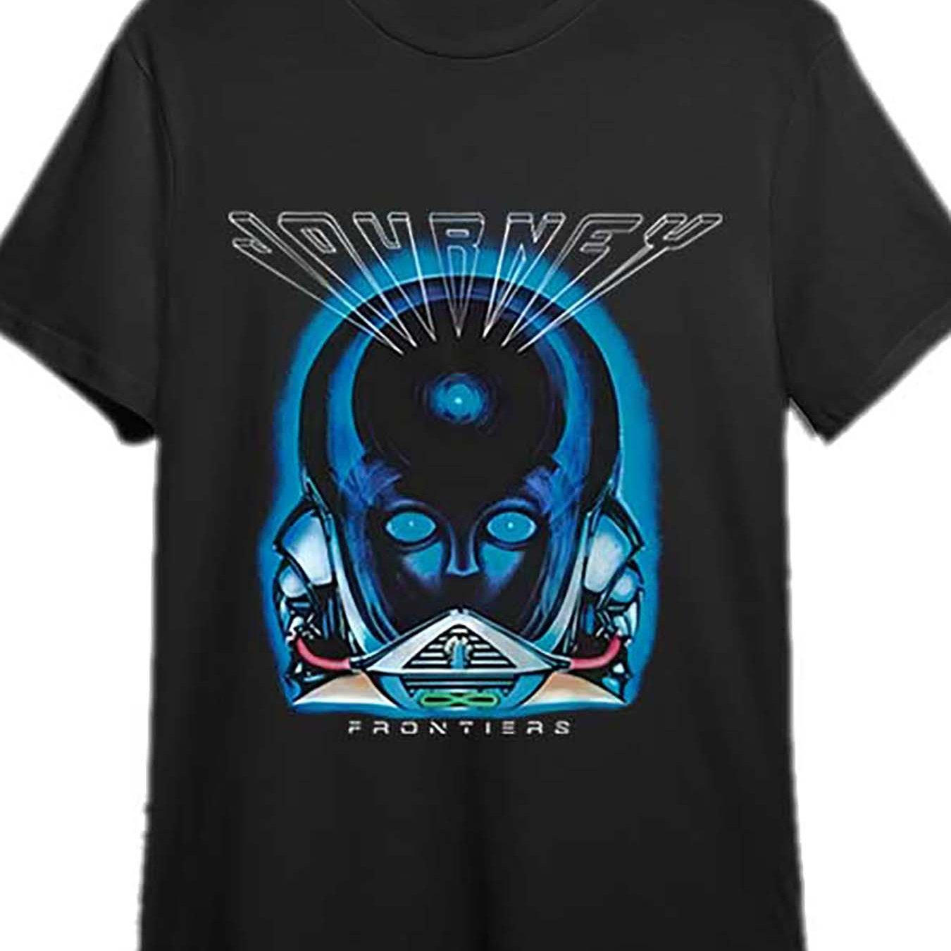 Journey Frontier Album Art T-shirt, Rock Band Tour T-shirt, Fun men's short sleeve graphic T-shirt - Premium  from Lizard Vigilante - Just $21.99! Shop now at Lizard Vigilante