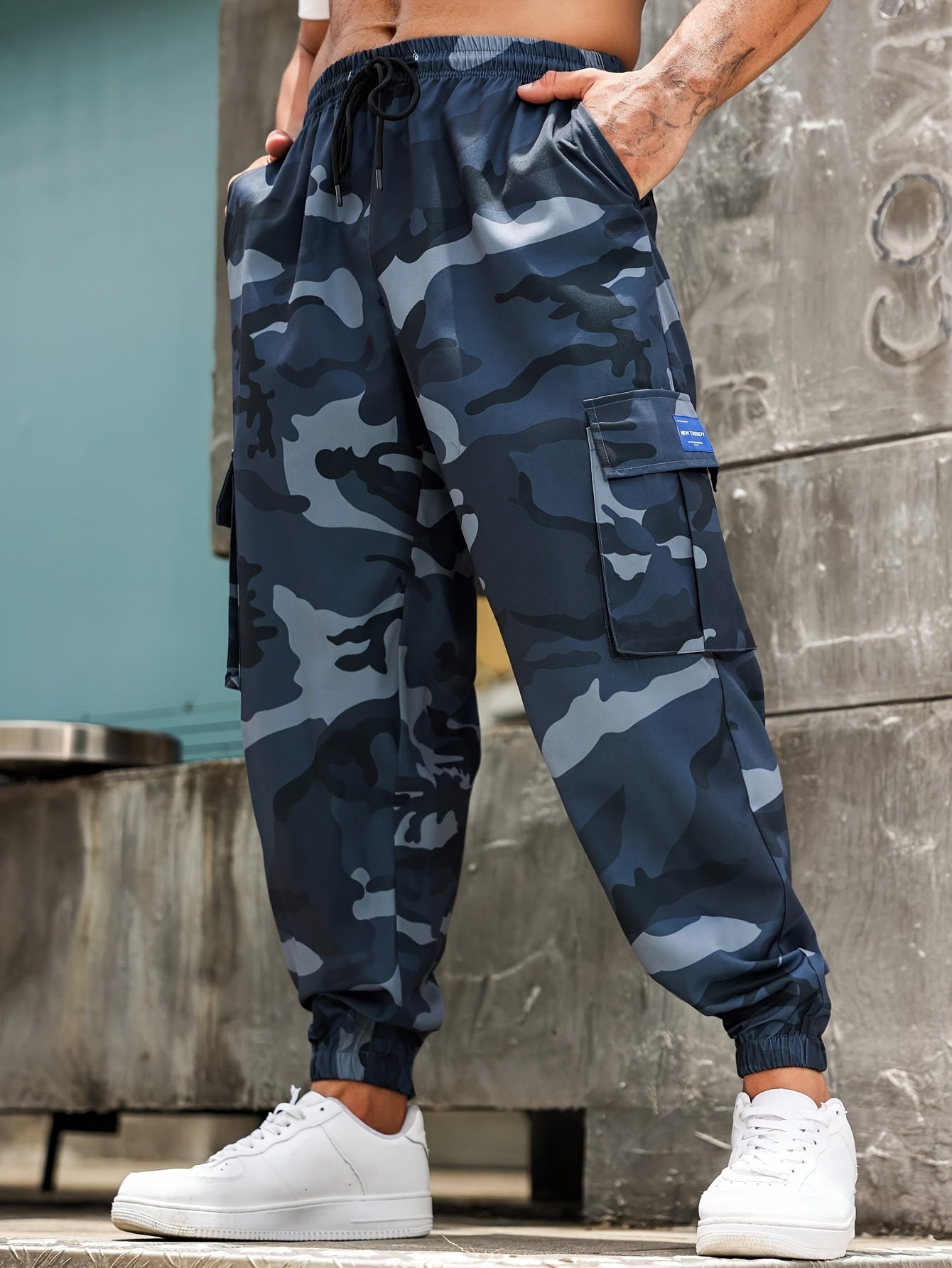 Ultimate Camouflage Combat Joggers – Men's Plus Size Cuffed Cargo Pants with Multiple Pockets - Premium joggers from Lizard Vigilante - Just $23.99! Shop now at Lizard Vigilante