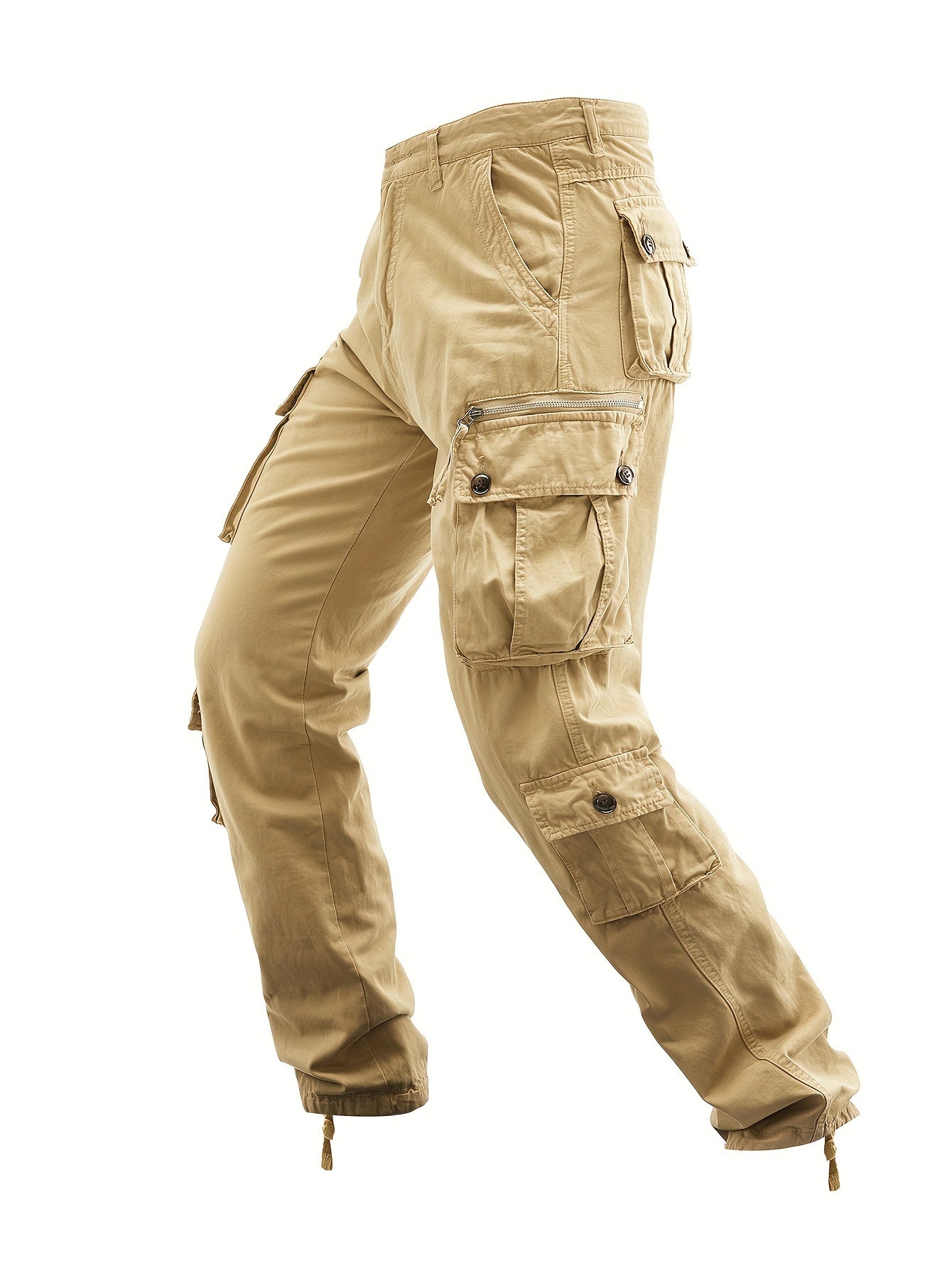 Men’s 8-Pocket Plus Size Cotton Tactical Cargo Pants – Outdoor Street Style Overalls - Premium trousers from Lizard Vigilante - Just $53.99! Shop now at Lizard Vigilante