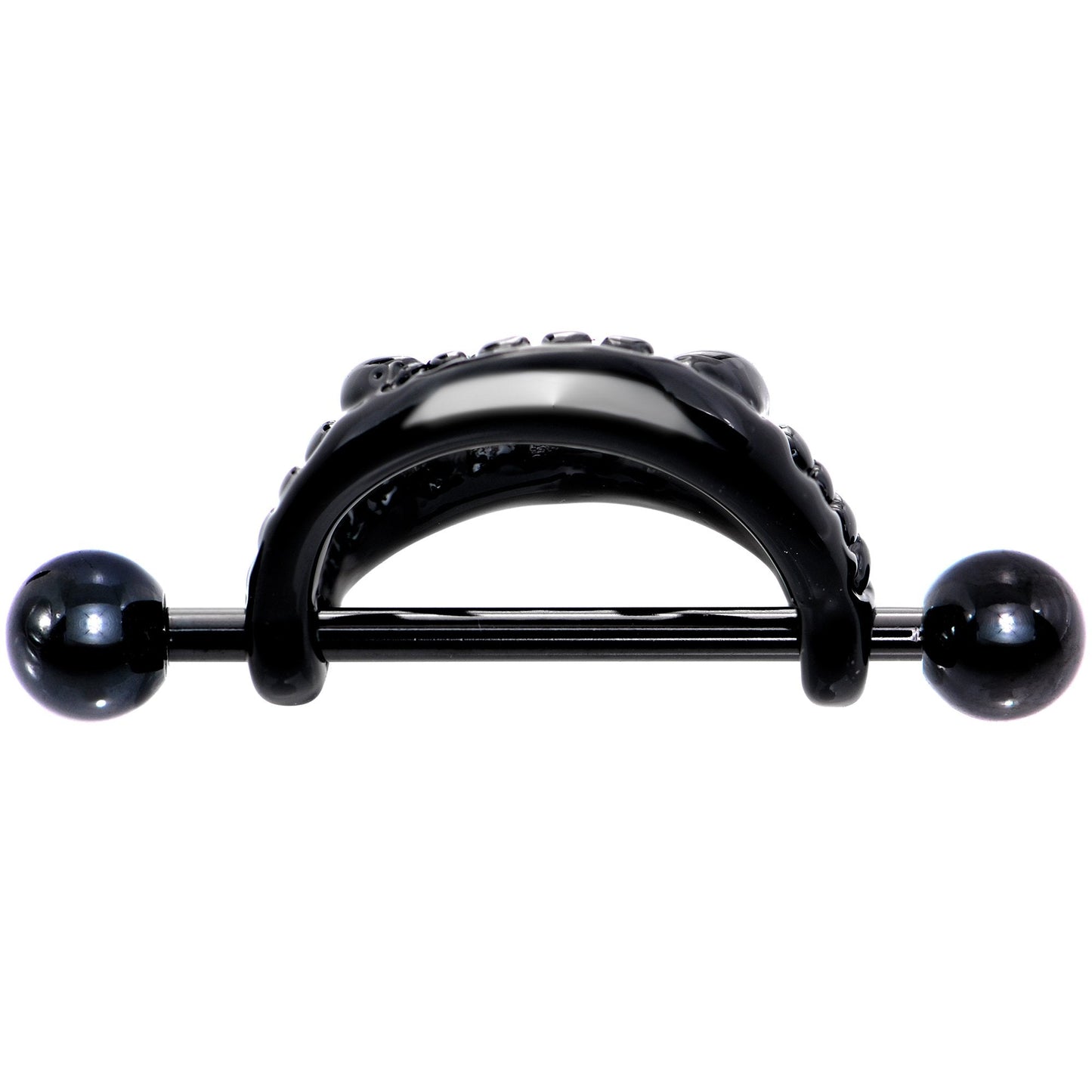 14G 5/8 Black Fearsome Fangs Nipple Shield Set