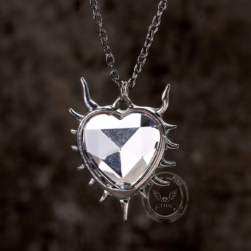 Dark Thorn Heart Alloy Gothic Necklace