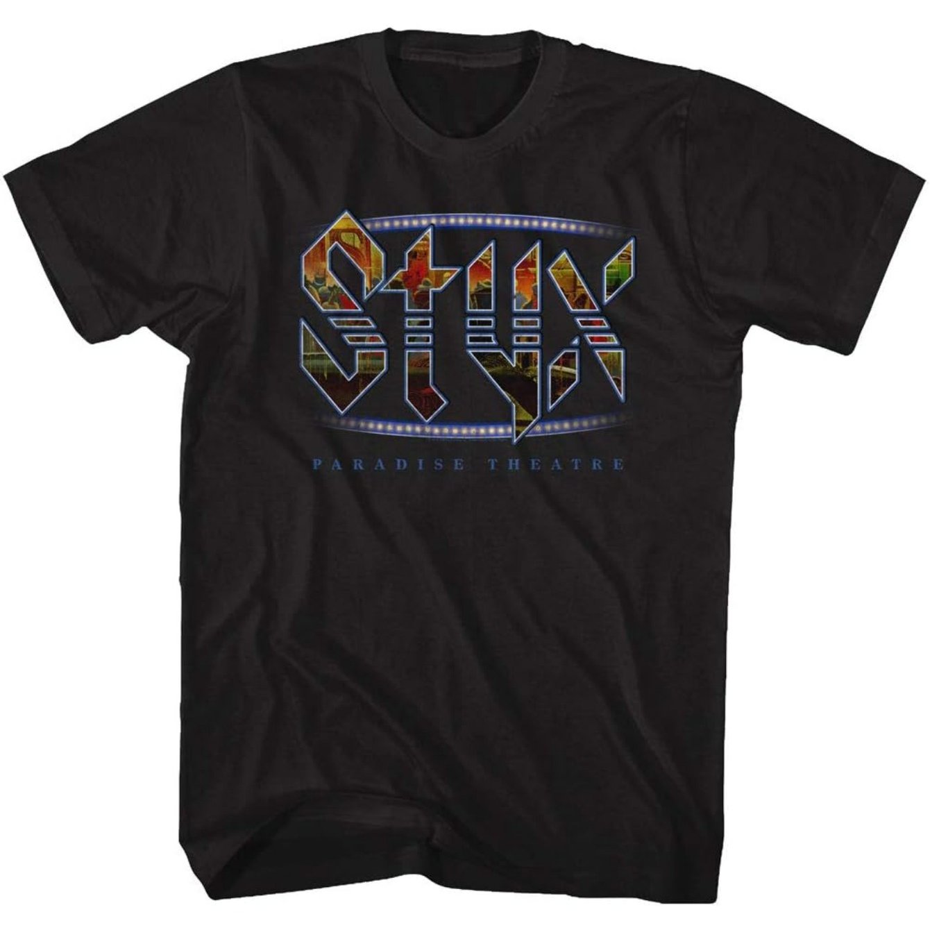 Styx Rock Band 1981 Album Paradise Theatre Black Adult T-Shirt Tee - Premium T-Shirt from Lizard Vigilante - Just $26.99! Shop now at Lizard Vigilante