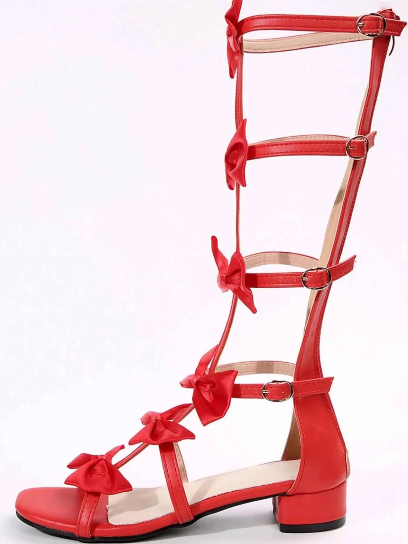 Chic Bow Heels: Strappy Sandals