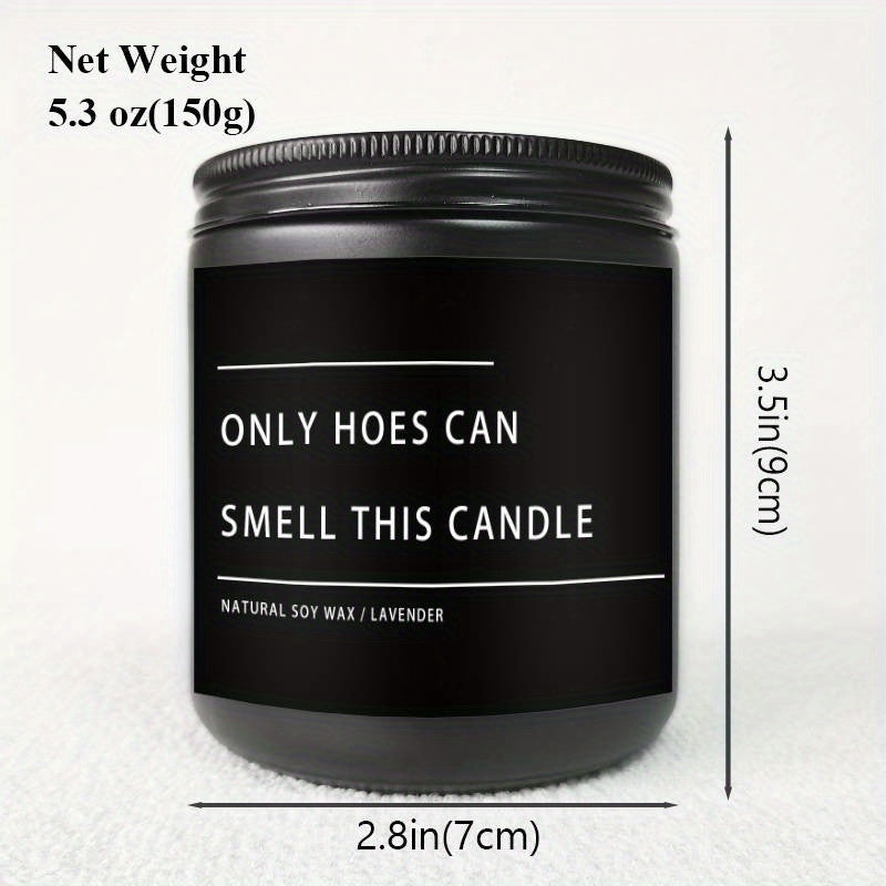 Funny Only Hoes Can Smell This Candle Perfect Funny Novelty Gag Gifts Scented Candle, Perfect Scented for Home, Lavender Scented Candle Ideal for Home Aromatherapy & Meditation, Perfect Gift for Men Him Friends Guys Classmate