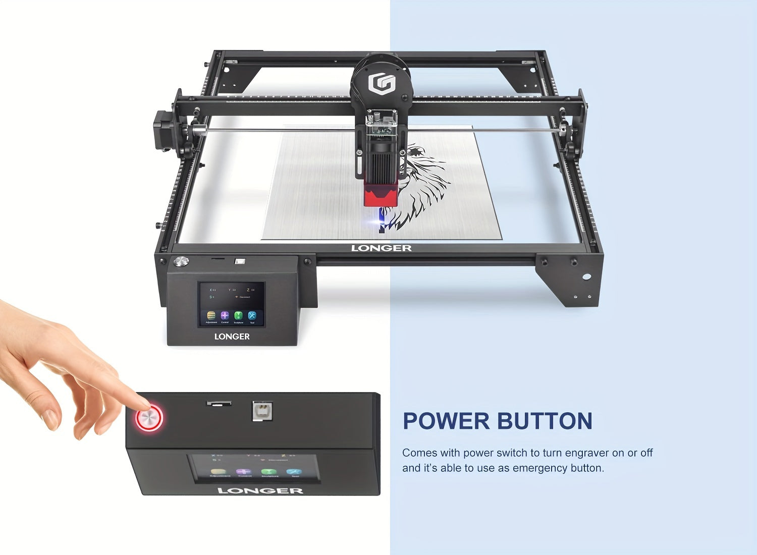 LONGER RAY5 5W Laser Engraver Machine – Quick Focus, Wi-Fi Control, High-Precision Compact Design for DIY Projects - Premium engraving machine from Lizard Vigilante - Just $269.99! Shop now at Lizard Vigilante