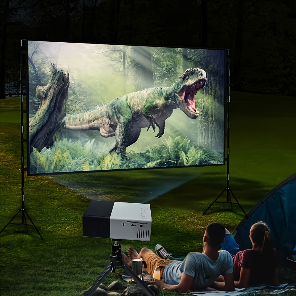 Mini Projector with 72-Inch Screen and Bracket – Portable Home Cinema - Premium  from Lizard Vigilante - Just $69.99! Shop now at Lizard Vigilante