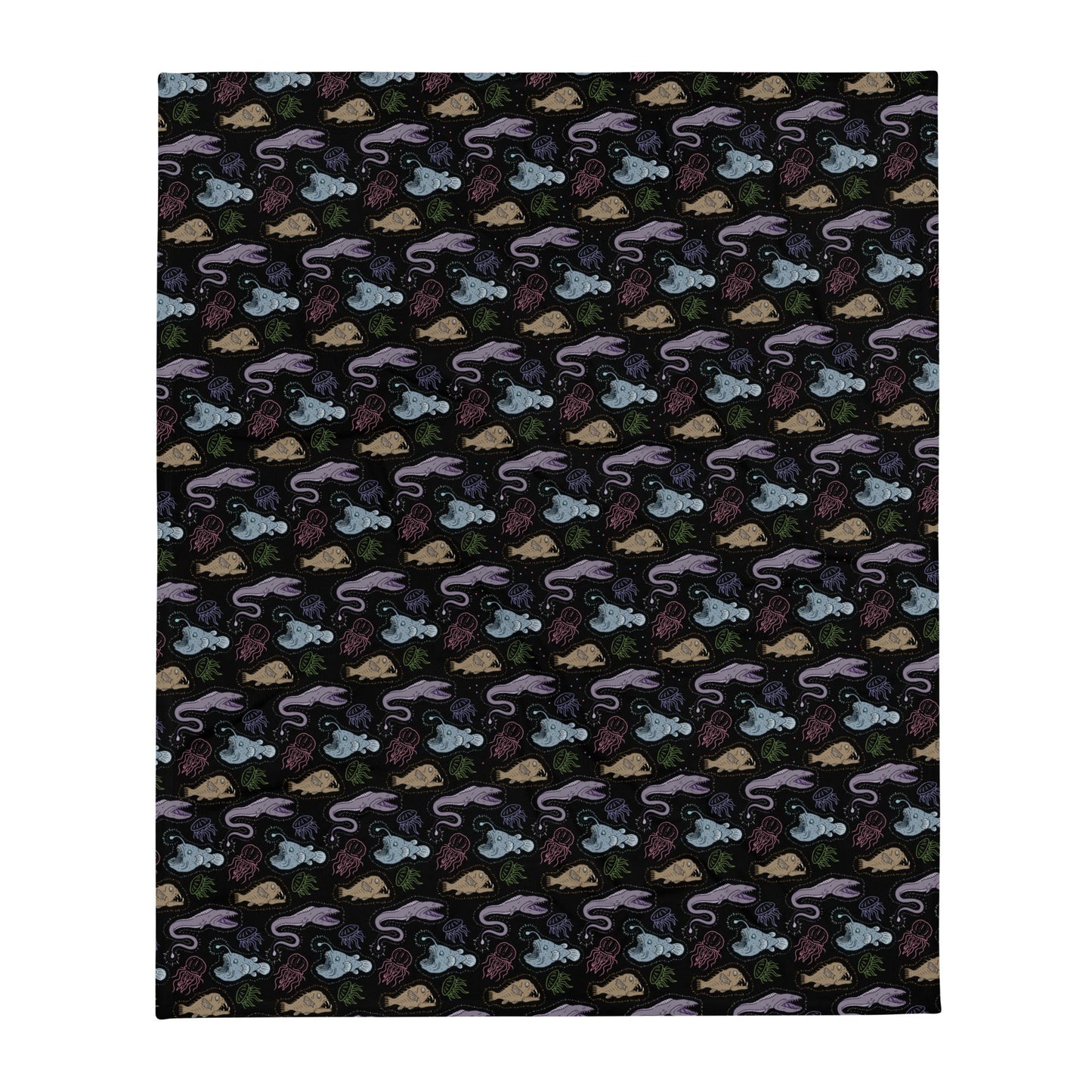 Deep Sea Fish Throw Blanket