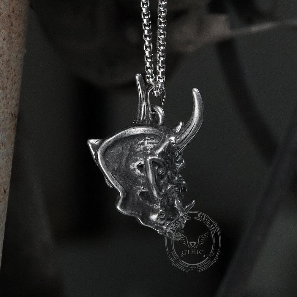 Yokai Oni Stainless Steel Pendant