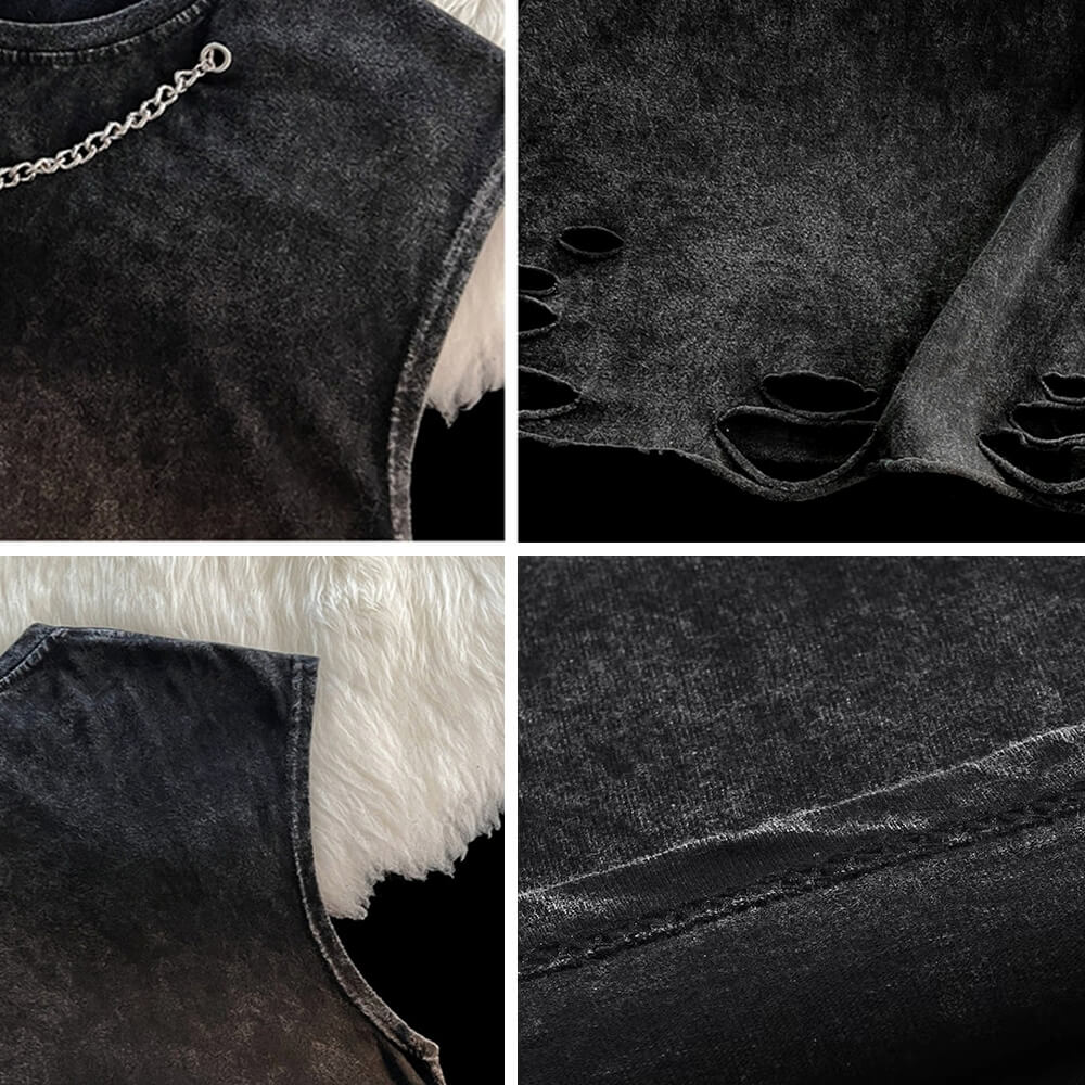 Vintage Washed Great Girl Huge Bush Vest