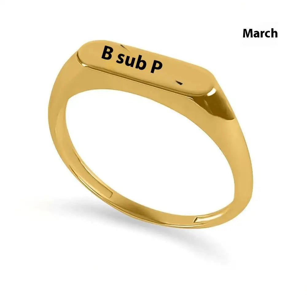 December Flowers And Plants Ring Stainless Steel Creative