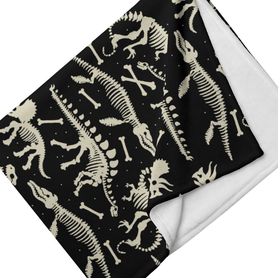 Dinosaur Fossils Throw Blanket