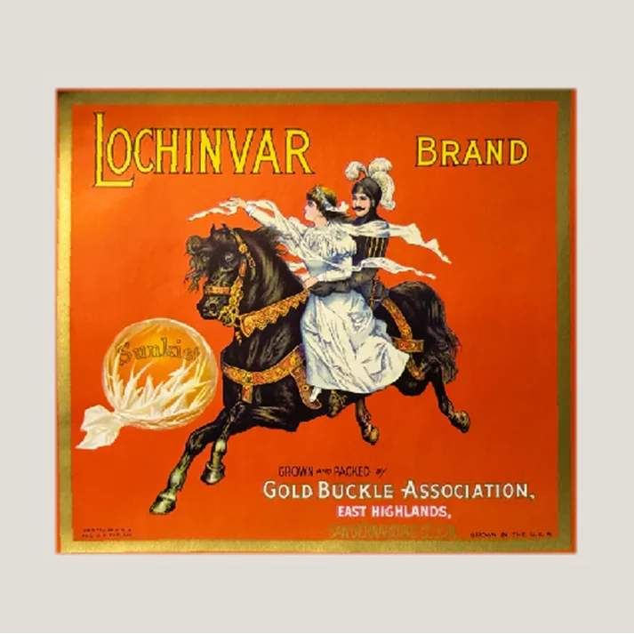Discover Antique Vintage 1920s Lochinvar Sunkist Oranges Crate Label