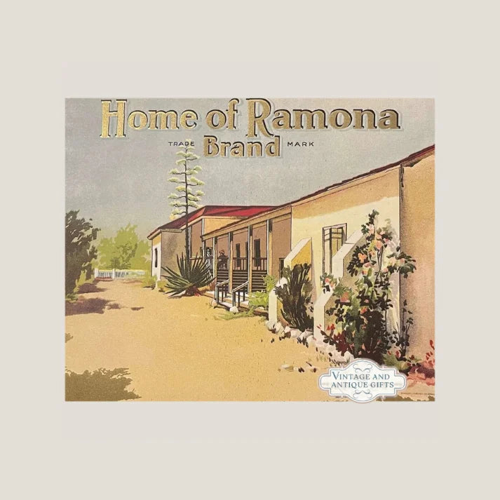 Discover the Enchanting 1900s Ramona Crate Label Collectible