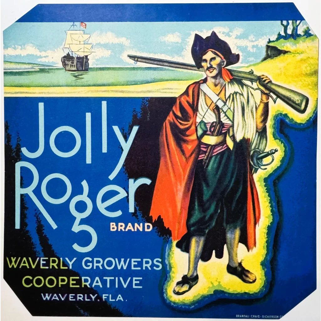 Discover a Rare 1930s Jolly Roger Crate Label from Polk County