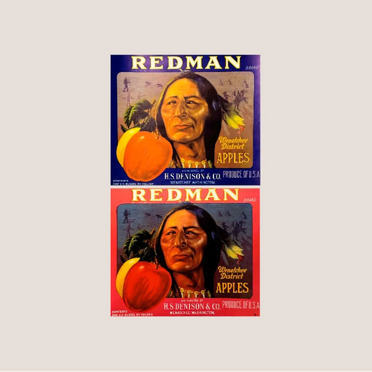 Discover Vintage 1930s Redman Apples Crate Label from Wenatchee