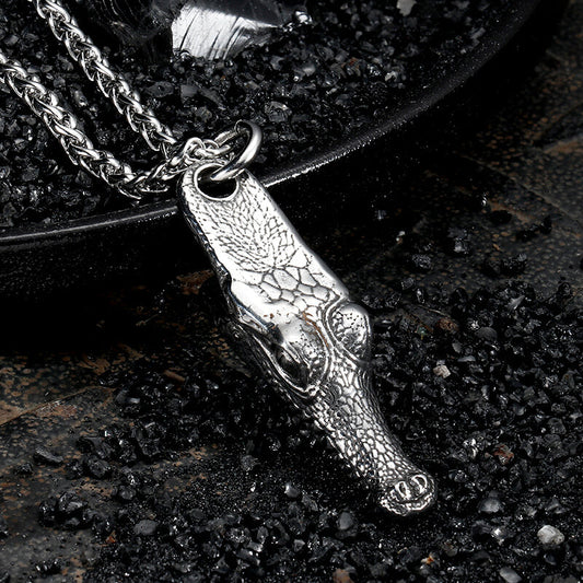 Domineering Crocodile Head Stainless Steel Pendant