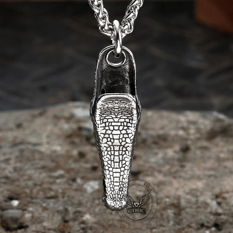 Domineering Crocodile Head Stainless Steel Pendant