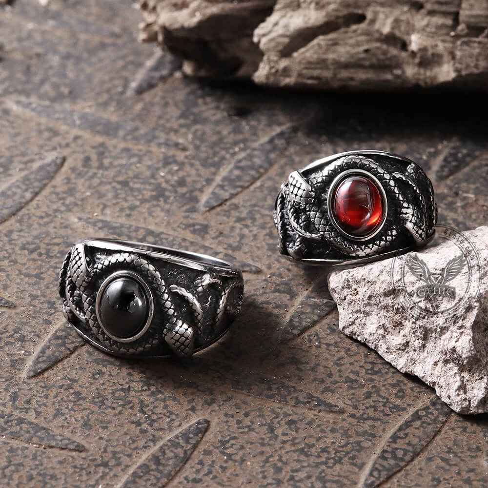 Double-headed Snake Stainless Steel Ring
