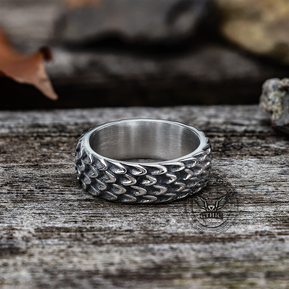 Dragon Scale Stainless Steel Ring
