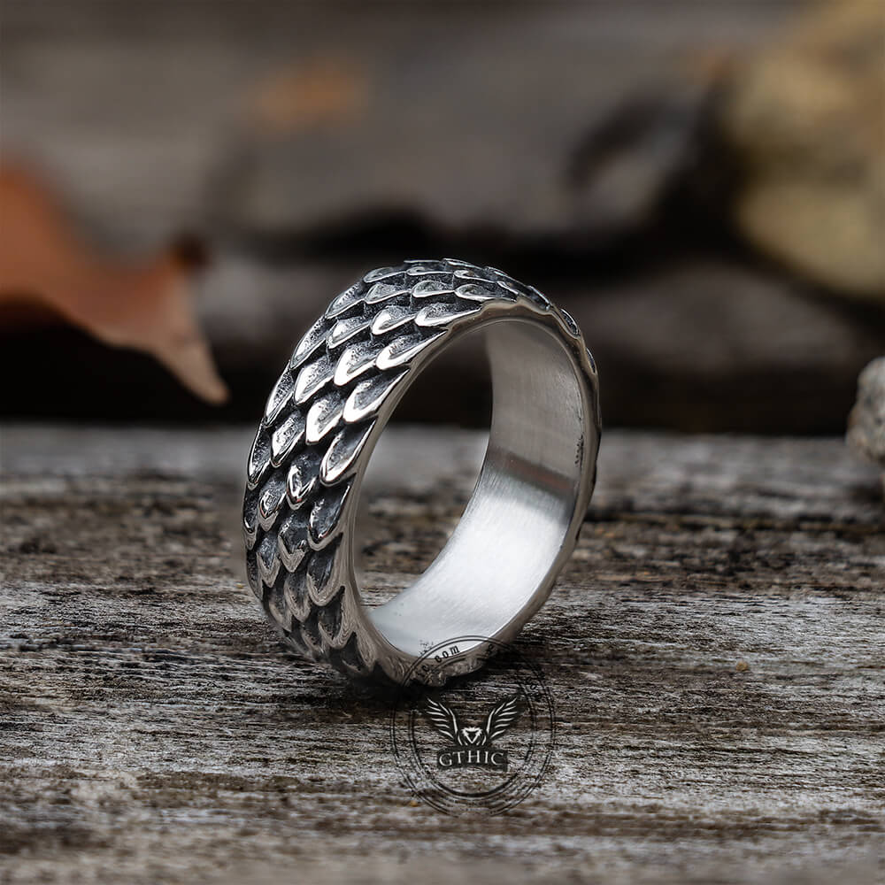 Dragon Scale Stainless Steel Ring