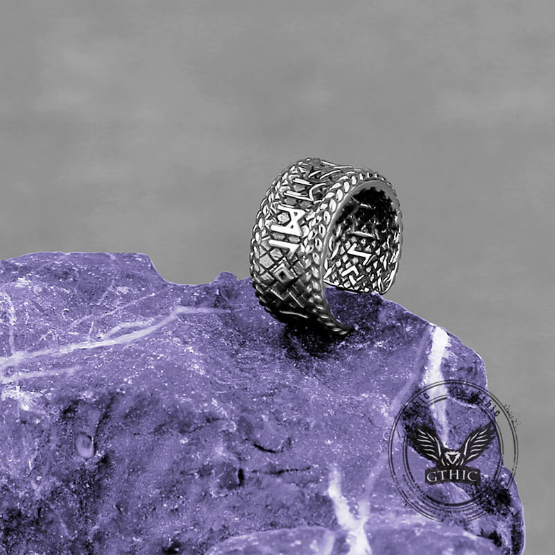 Dragon Scale Viking Runes Stainless Steel Stud Earrings