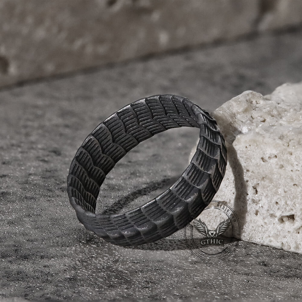 Dragon Spine Stainless Steel Ring